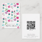 Kerstmis Waterverf Artisan Earning Display Cards Contactkaartje (Voorkant / Achterkant)