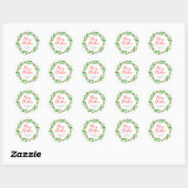 Kerstmis Waterverf Berries en Greenery Wreath Ronde Sticker (Vel)