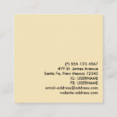 Kerstmis Waterverf Cute Child & Kitty Cat Vierkante Visitekaartje (Achterkant)