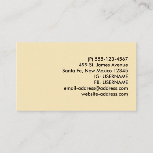 Kerstmis Waterverf Cute Child & Kitty Cat Visitekaartje (Achterkant)