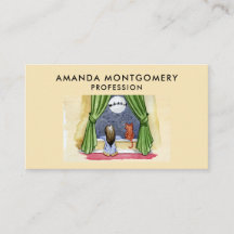 Kerstmis Waterverf Cute Child & Kitty Cat