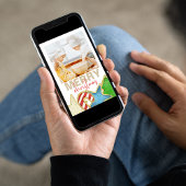 Kerstmis Waterverf Cute Cookies 1 Feestdagenkaart