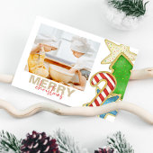 Kerstmis Waterverf Cute Cookies 1 Feestdagenkaart