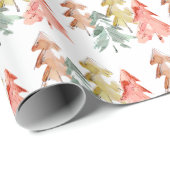 Kerstmis Waterverf feestdag Cadeaupapier (Rol Hoek)