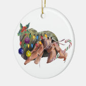 Kerstmis Waterverf Hermit Crab Crustaceancore Keramisch Ornament (Links)