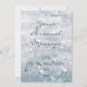 Kerstmis Waterverf Herten Sneeuw Scene Naam Feestdagenkaart (Achterkant)