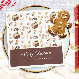 Kerstmis Waterverf Holiday Bakken Servet