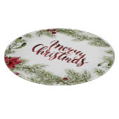 Kerstmis | Waterverf - Holly & Mistletoe Lijst Snijplank (Hoek)