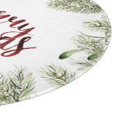 Kerstmis | Waterverf - Holly & Mistletoe Lijst Snijplank (Hoek)