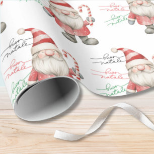 Kerstmis Waterverf Kabouter Cadeauverpakking Cadeaupapier