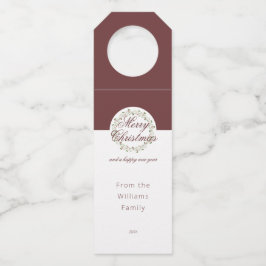 Kerstmis waterverf met Bourgogne Flessenhanger