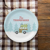 Kerstmis Waterverf Modern Rustige Nostalgische aut Papieren Bordje