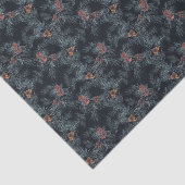 Kerstmis Waterverf Pine Cone Pattern Tissuepapier (Detail)