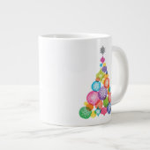 Kerstmis | Waterverf - Snowflake-sierboom Grote Koffiekop (Voorkant rechts)