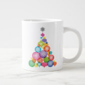 Kerstmis | Waterverf - Snowflake-sierboom Grote Koffiekop (Rechts)