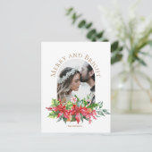 Kerstmis waterverf tak briefkaart (Staand voorkant)