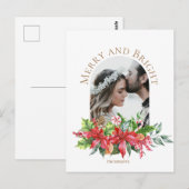 Kerstmis waterverf tak briefkaart (Voorkant / Achterkant)