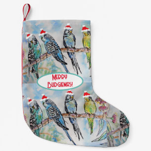 Kerstmis Waterverfschildering Vogel Kleine Kerstsok