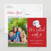 Kerstmis We Gingen Ermee Akkoord Foto Grappig Feestdagenkaart (Voorkant / Achterkant)