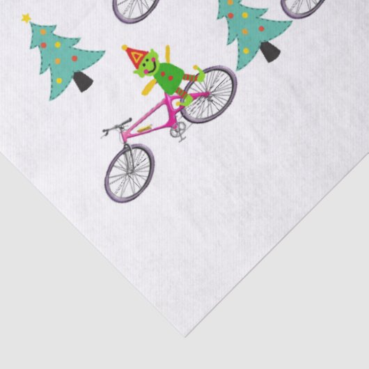 Kerstmis: webfiets voor elenpapier tissuepapier (Detail)