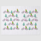 Kerstmis: webfiets voor elenpapier tissuepapier (Voorkant)