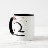 Kerstmis Weegschaal Zodiac Kerstman Hoed Mok (Voorkant links)