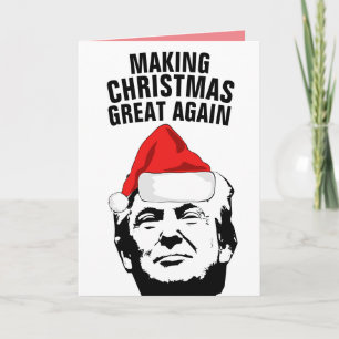 KERSTMIS WEER GROOT MAKEN DONALD TRUMP GROET KAART