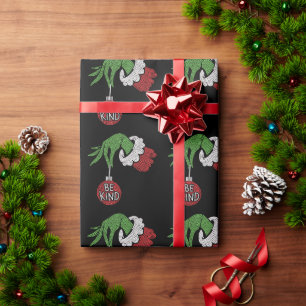 Kerstmis Wees Aardig Jingle Ball Rhinestone Bling Cadeaupapier