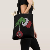 Kerstmis Wees Aardig Rhinestone Bling Tote Bag (Dichtbij)