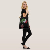 Kerstmis Wees Aardig Rhinestone Bling Tote Bag (Op model)