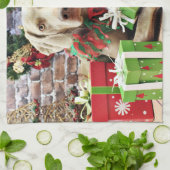 Kerstmis - Weimaraner - Lucy Theedoek (Gevouwen)