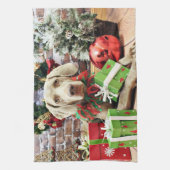 Kerstmis - Weimaraner - Lucy Theedoek (Verticaal)