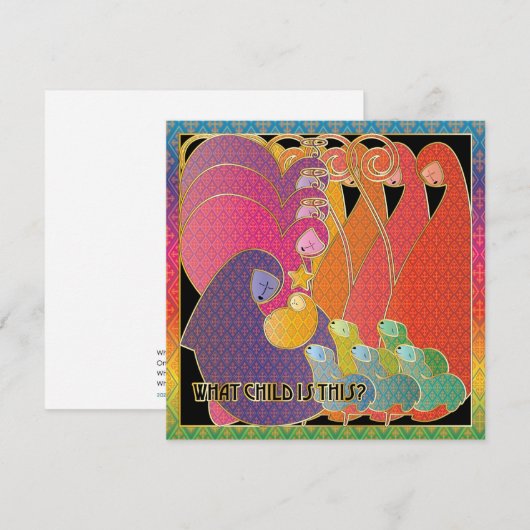 Kerstmis Welk kind is dit? Feestdagenkaart (Voorkant / Achterkant)