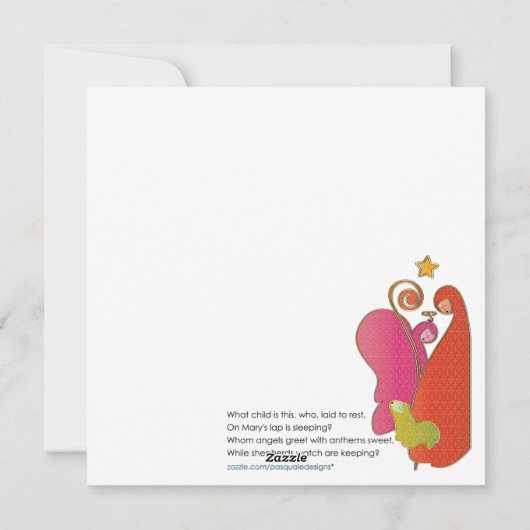 Kerstmis Welk kind is dit? Feestdagenkaart (Achterkant)