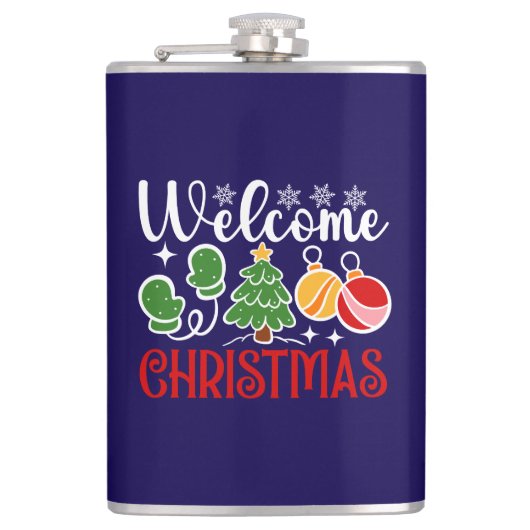 Kerstmis Welkom-63758 Heupfles (Voorkant)