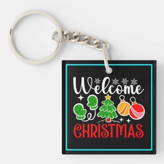 Kerstmis Welkom-63758 Sleutelhanger (Voorkant)