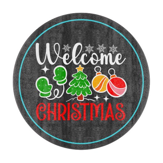 Kerstmis Welkom-63758 Snijplank (Voorkant)