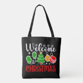 Kerstmis welkom-63758 tote bag (Achterkant)