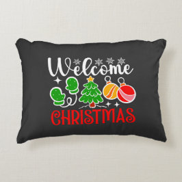 Kerstmis welkom accent kussen