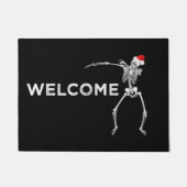 Kerstmis Welkom Doormat Dabbing Skeleton Santa Deurmat (Voorkant)