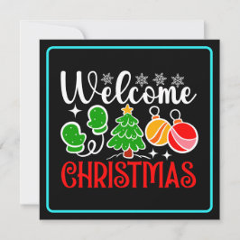 Kerstmis welkom feestdagenkaart