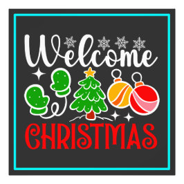 Kerstmis welkom foto afdruk