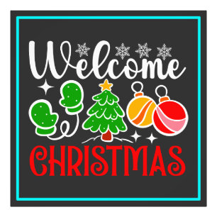 Kerstmis welkom foto afdruk