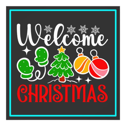 Kerstmis welkom foto afdruk (Voorkant)