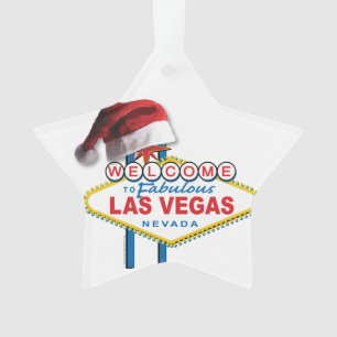 Kerstmis Welkom in Las Vegas Sign Ornament