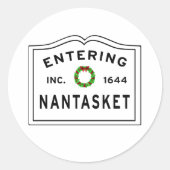 Kerstmis Welkom in Nantasket Ronde Sticker (Voorkant)