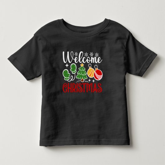 Kerstmis welkom kinder shirts (Voorkant)