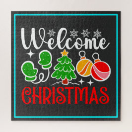 Kerstmis welkom legpuzzel