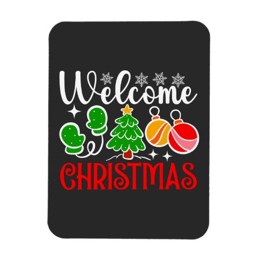 Kerstmis welkom magneet (Verticaal)
