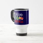 Kerstmis welkom reisbeker (Voorkant links)